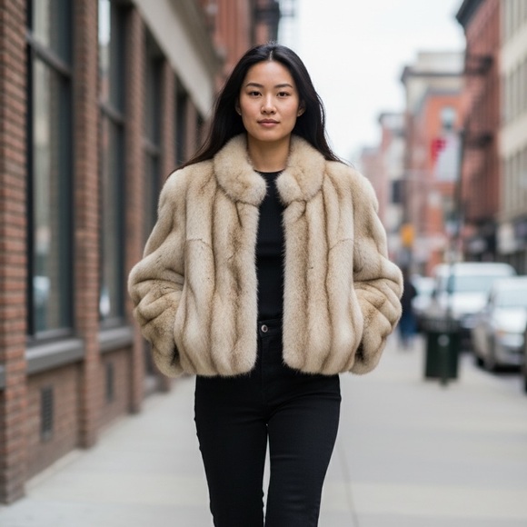 Luxurious Faux Fur Coat - Picture 1 of 12